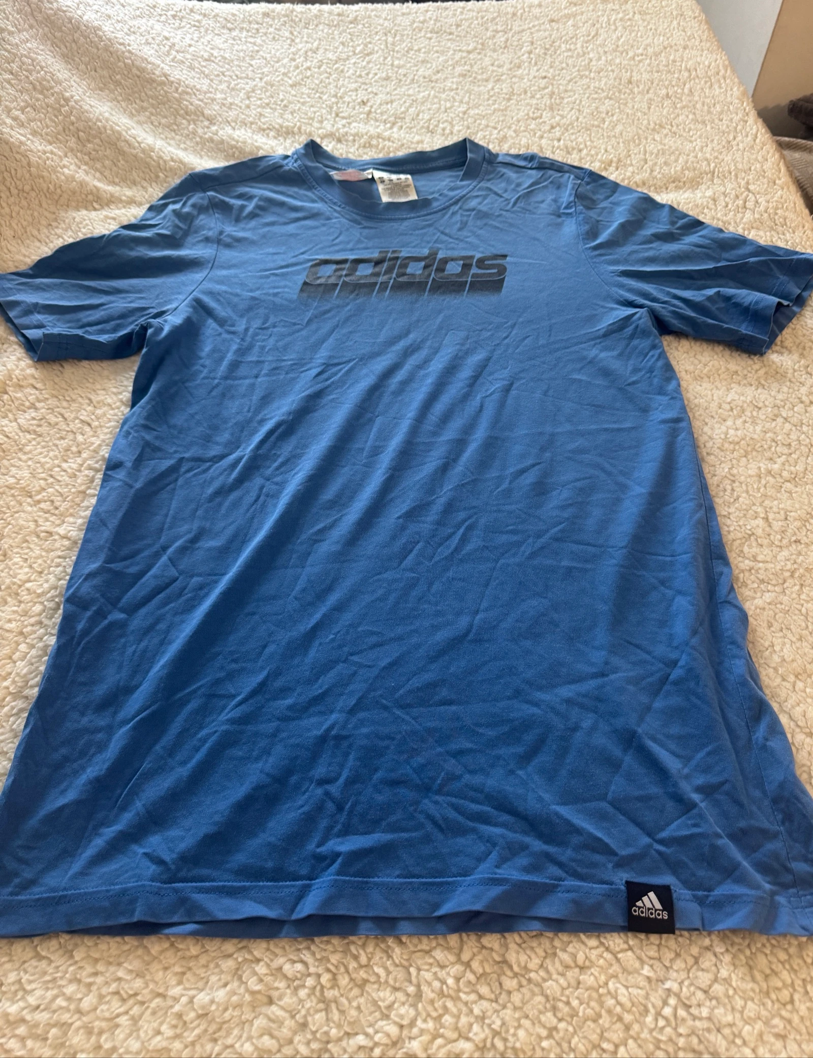 Adidas Logo Blue Y2K Sportswear Streetwear Retro Vintage XS 15-16Y Original T-Shirt – photo 15